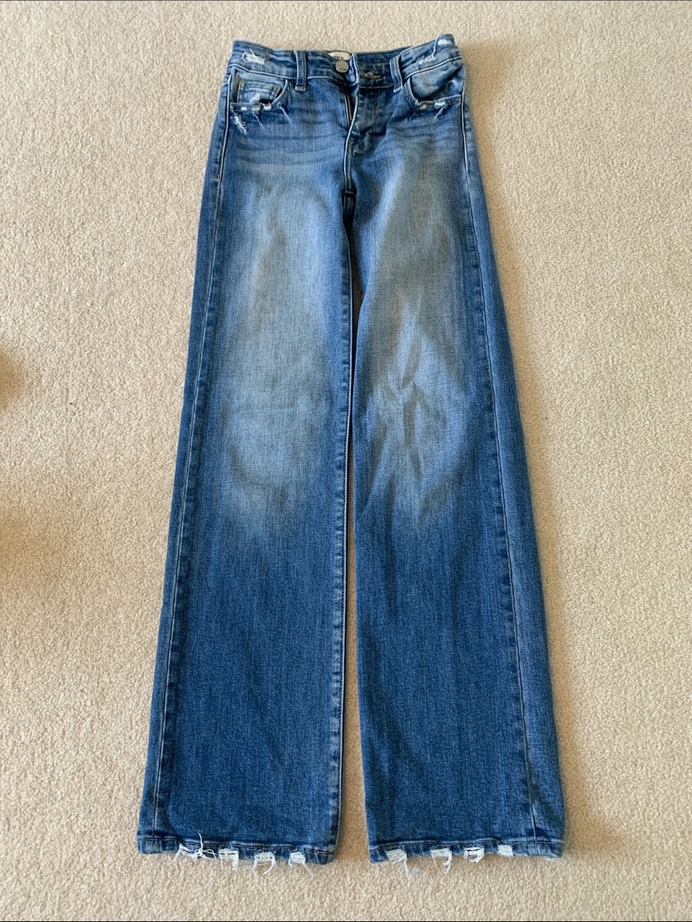 Girl’s Straight-Leg Jeans in Medium Blue